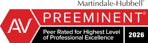 Martindale-Hubbell AV Preeminent Peer Rated for Highest Level of Professional Excellence 2026